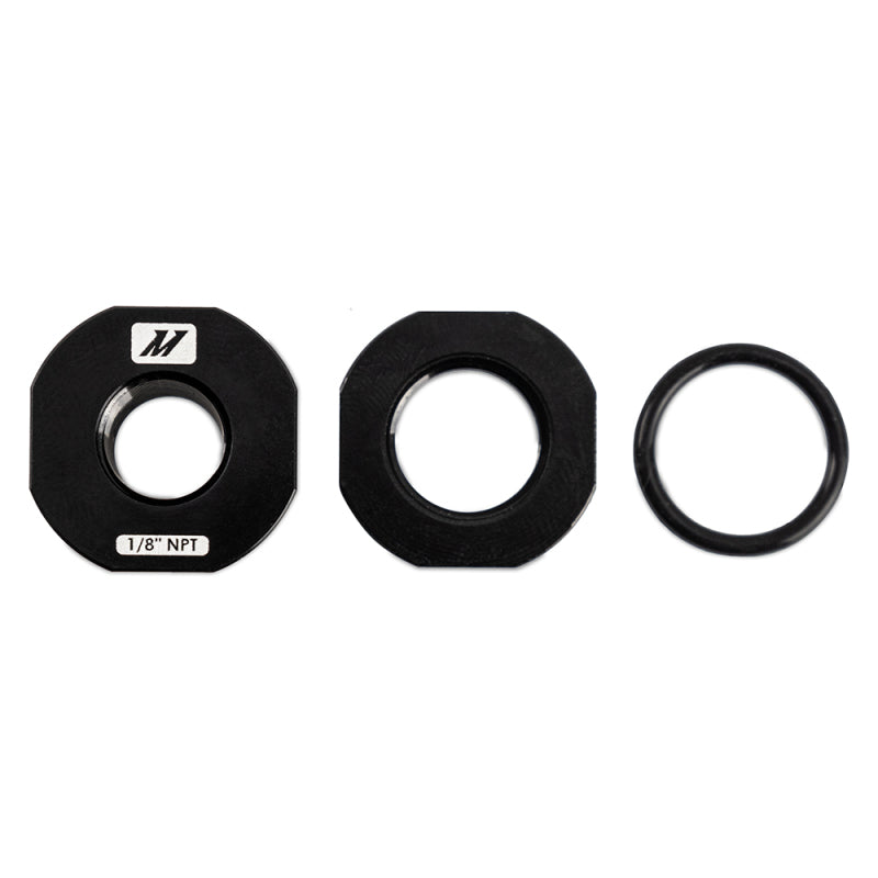 Mishimoto 1/8in NPT CNC-Machined Nozzle Mount Adapter Black