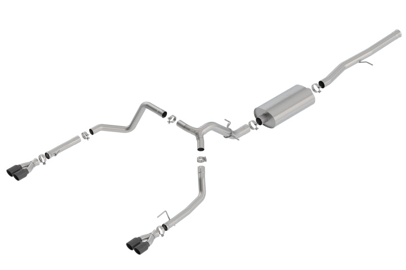 Borla 19 Chevrolet Silverado/GMC Sierra 1500 6.2L SS Touring Catback Exhaust - Black Chrome Tips