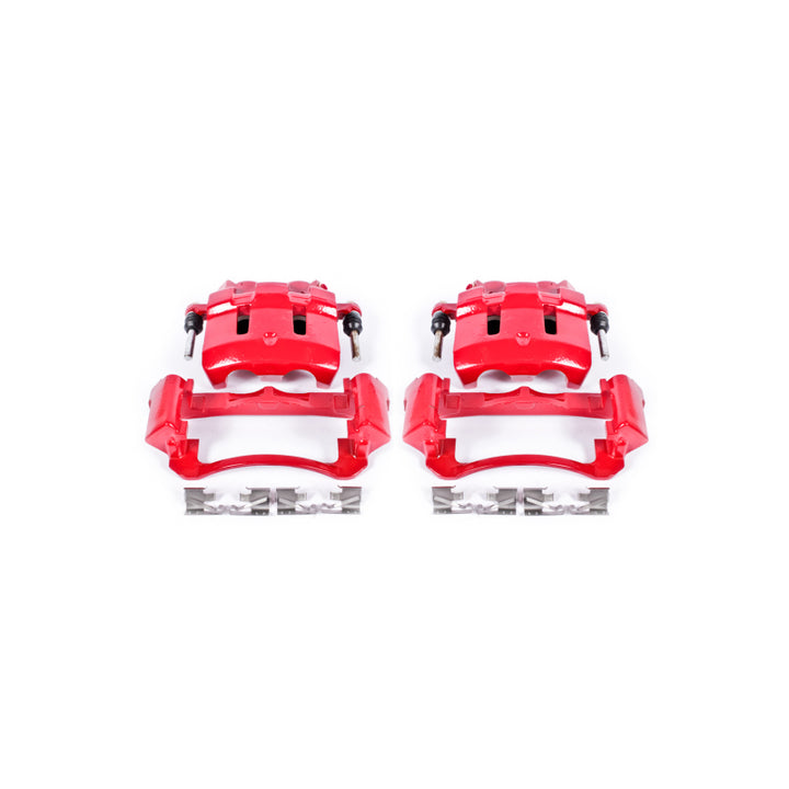 PowerStop Front Red Calipers with Brackets Pair for 00-05 Ford Excursion - OneFastShop
