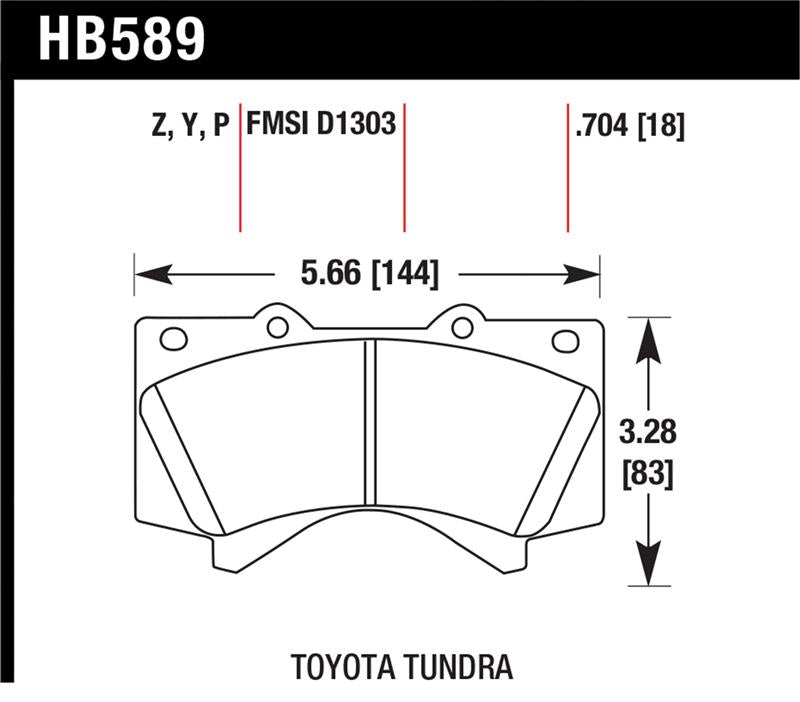 Hawk Super Duty Front Brake Pads - Toyota Tundra, Land Cruiser 2007-2019