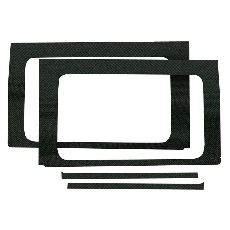 DEI 18-23 Jeep Wrangler JL 4-Door Boom Mat Rear Side Window Trim 4 Piece Black - Fits 2018-2023 Jeep Wrangler Unlimited Models