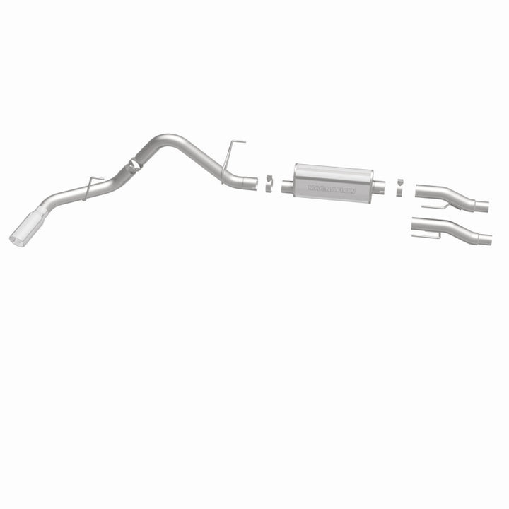 Magnaflow SS Catback Exhaust for 2011-2014 Ford F-150 3.7L/5.0L/6.2L Single Rear Exit with 4in Stainless Steel Tips - OneFastShop