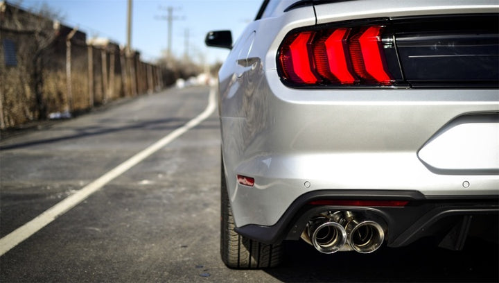 CORSA Performance 3in Sport Axle-Back Exhaust w/ 4in Black Tips for 2018-2023 Ford Mustang GT Fastback 5.0L