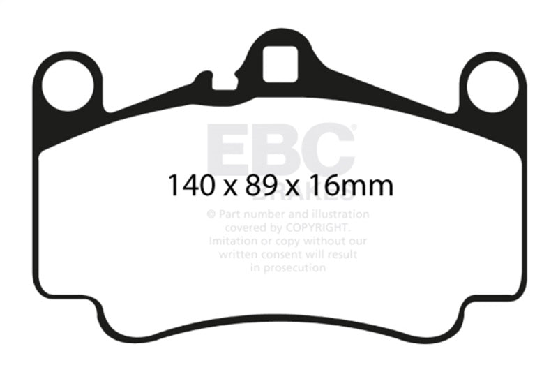 EBC Yellowstuff Front Brake Pads for 03-05 Porsche 911 (996) 3.6 Carrera 4S (Cast Iron Rotor only) - OneFastShop
