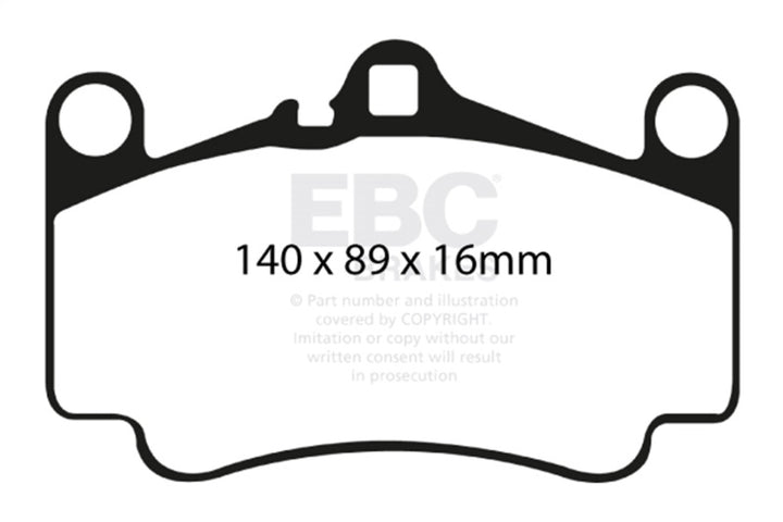 EBC Yellowstuff Front Brake Pads for 03-05 Porsche 911 (996) 3.6 Carrera 4S (Cast Iron Rotor only) - OneFastShop