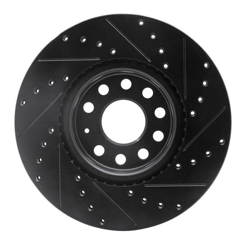 R1 2005-2025 Audi A3 Sportback E-Tron Front Left Drilled And Slotted Brake Rotor