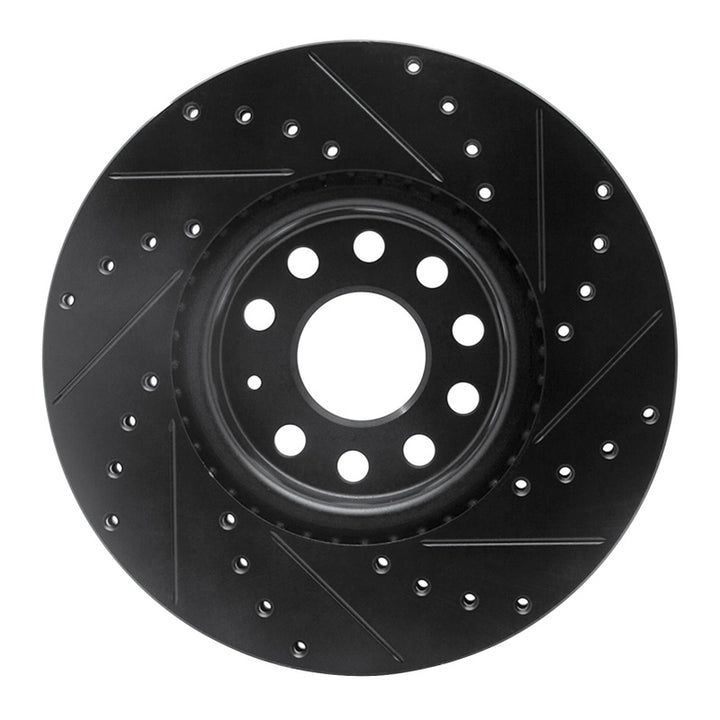 R1 2005-2025 Audi A3 Sportback E-Tron Front Left Drilled And Slotted Brake Rotor