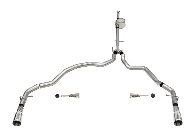 CORSA Performance Xtreme Cat-Back Dual Rear Exit Exhaust for 2021-2024 Ford F-150 SuperCab 6.5in Bed 5.0L V8 Polished