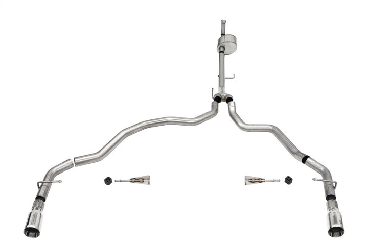 CORSA Performance Xtreme Cat-Back Dual Rear Exit Exhaust for 2021-2024 Ford F-150 SuperCab 6.5in Bed 5.0L V8 Polished