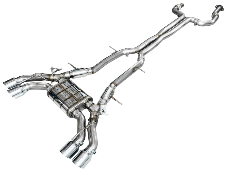 AWE SwitchPath Chrome Silver Tip Cat-Back Exhaust - Cadillac CT4-V Blackwing 2022-2026