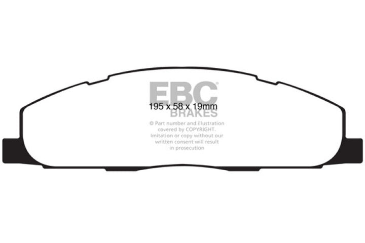 EBC Extra Duty Rear Brake Pads for 09-11 Dodge Ram 2500 Pick-up 5.7 2WD/4WD - OneFastShop