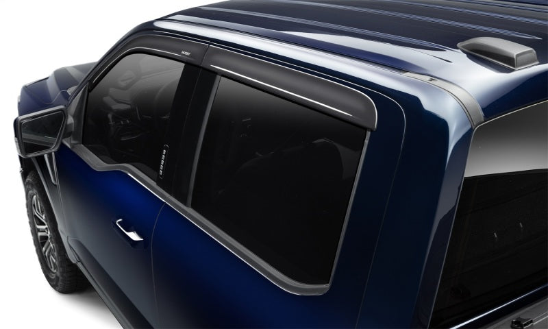 Husky Liners Low Profile Ventvisors 4 Piece - Chevrolet Silverado / GMC Sierra Crew Cab 2007-2014 - Smoke