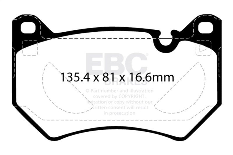 EBC Yellowstuff Front Brake Pads for 2018-2023 Audi Q5 FY 2.0T