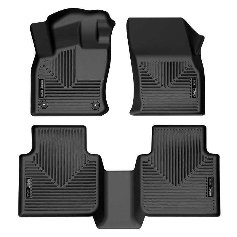 Husky Liners Weatherbeater Black Front & 2nd Seat Floor Liners for 2018-2024 Volkswagen Tiguan - OneFastShop