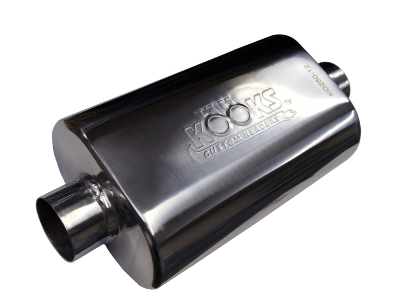 Kooks Headers Universal Oval Muffler 2 1/2in Center/Center (4x8x12) - OneFastShop