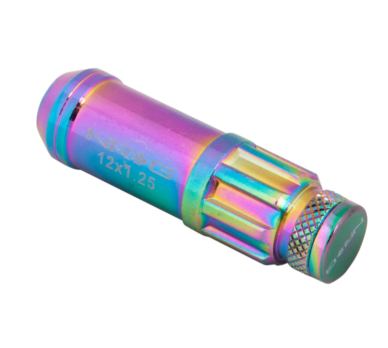 Nrg 700 Series M12 x 1.25 Steel Lug Nut with Dust Cap Cover Set - Neochrome