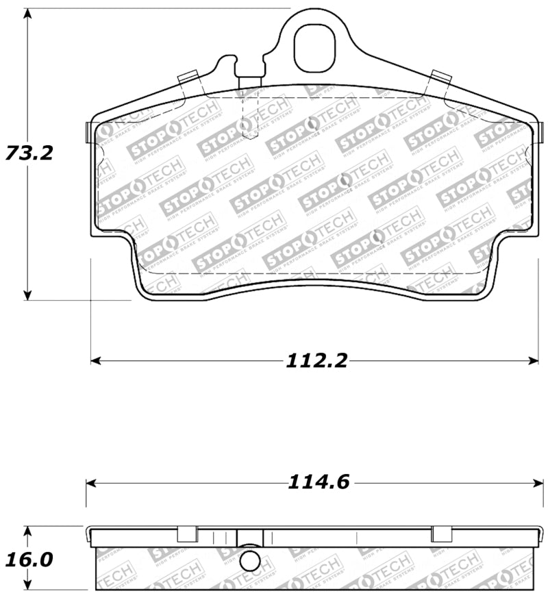 Stoptech Performance Rear Brake Pads Para-Aramid Kevlar 1997-2008 Porsche Boxster Boxster S 911 - OneFastShop