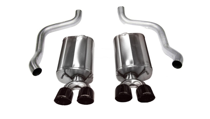 Corsa Black Sport Axle-Back Exhaust for Chevrolet Corvette C6 6.2L V8 (2009-2013)