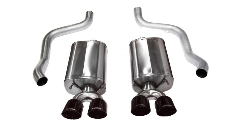 Corsa Black Sport Axle-Back Exhaust for Chevrolet Corvette C6 6.2L V8 (2009-2013) - OneFastShop