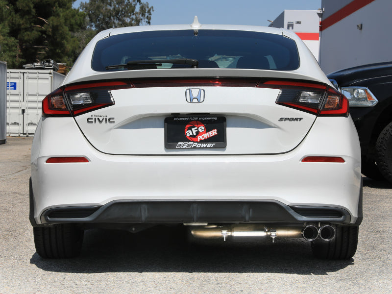 aFe POWER Takeda 2.5 in. 304 SS Cat-Back Exhaust for 2022–2025 Honda Civic L4-2.0L with Black Tips