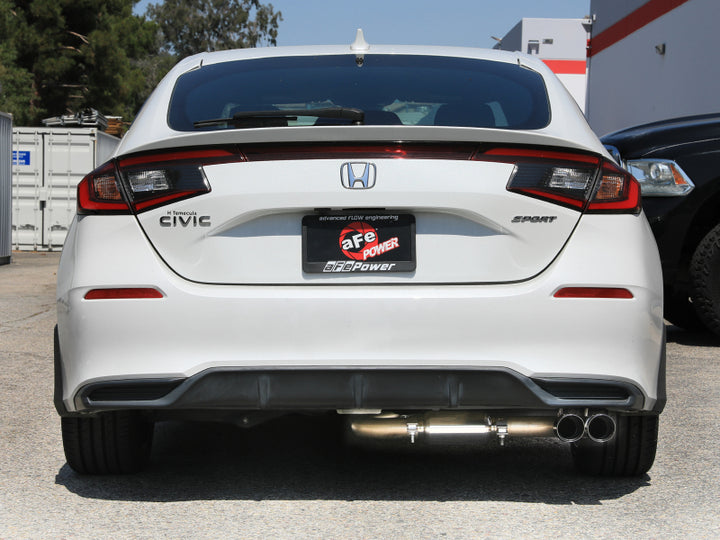 aFe POWER Takeda 2.5 in. 304 SS Cat-Back Exhaust for 2022–2025 Honda Civic L4-2.0L with Black Tips