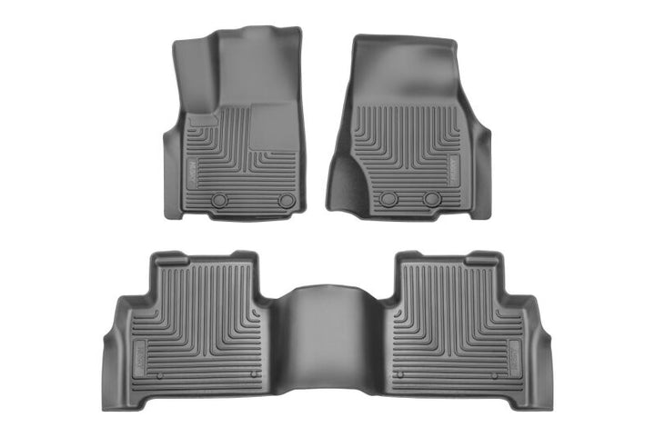 Husky Liners Weatherbeater Black Front & 2nd Seat Floor Liner for 2022 Jeep Grand Cherokee (New Style)