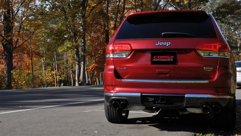 Corsa Performance Black 2.5in Dual Rear Exit Cat-Back Exhaust for Jeep Grand Cherokee Summit 2014-2021