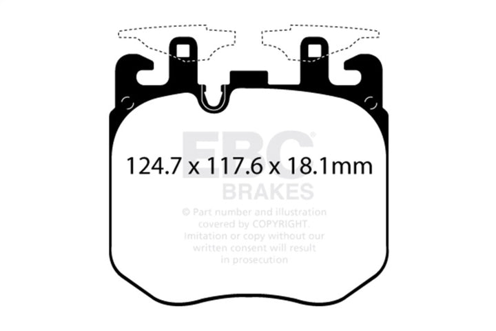 EBC Bluestuff Front Brake Pads for 2019+ BMW X7 Models - OneFastShop