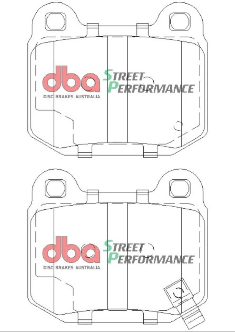 DBA Brembo SP500 Rear Brake Pads for 03-06 EVO, 04-09 STi, 03-07 350Z Track Edition, G35