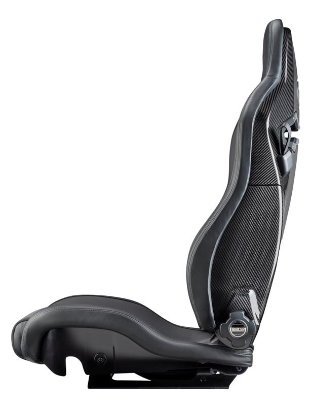 Sparco SPX Reclinable Carbon Seat - Black Leather/Alcantara - Driver Side