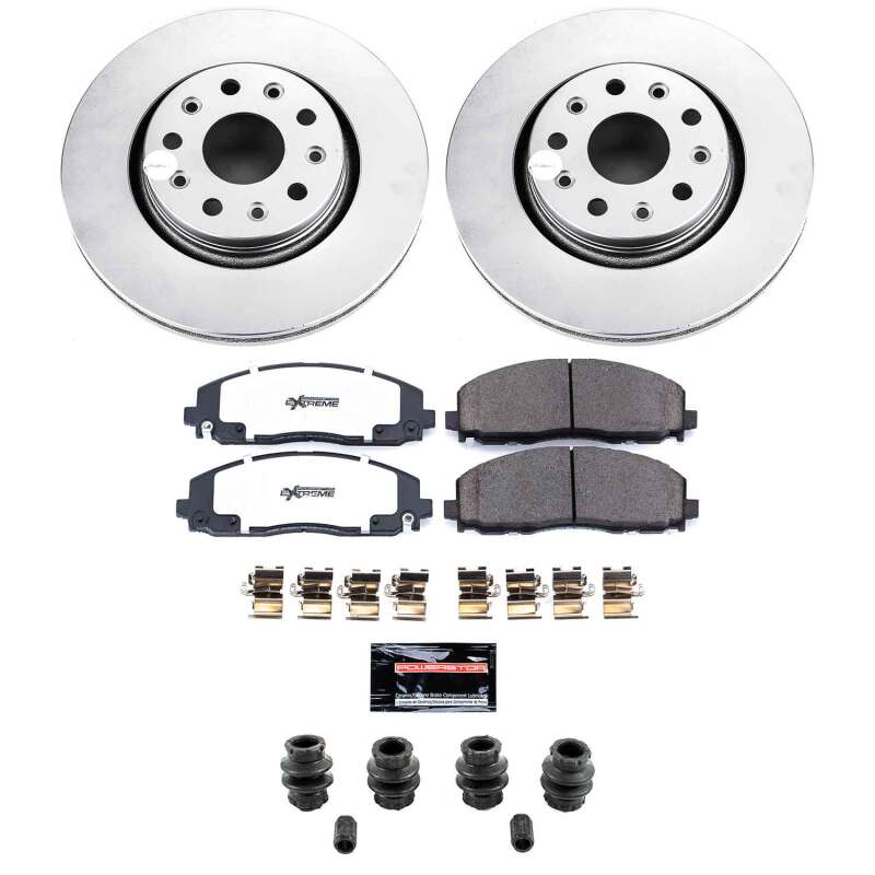 PowerStop Z36 Front Coated Brake Kit - Jeep Gladiator / Wrangler JL 2018-2025 - 330x28mm Rotors