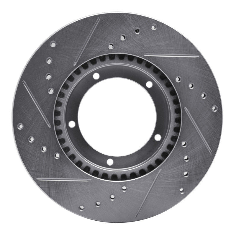 R1 67-88 Porsche 911 Front Right Drilled And Slotted Silver Brake Rotor