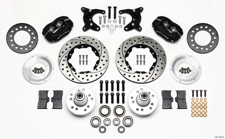 Wilwood Forged Dynalite Front Kit 11.00in Drilled 65-72 CDP A Body - 10in Drum for Dodge Dart and Plymouth Duster/Valiant - OneFastShop