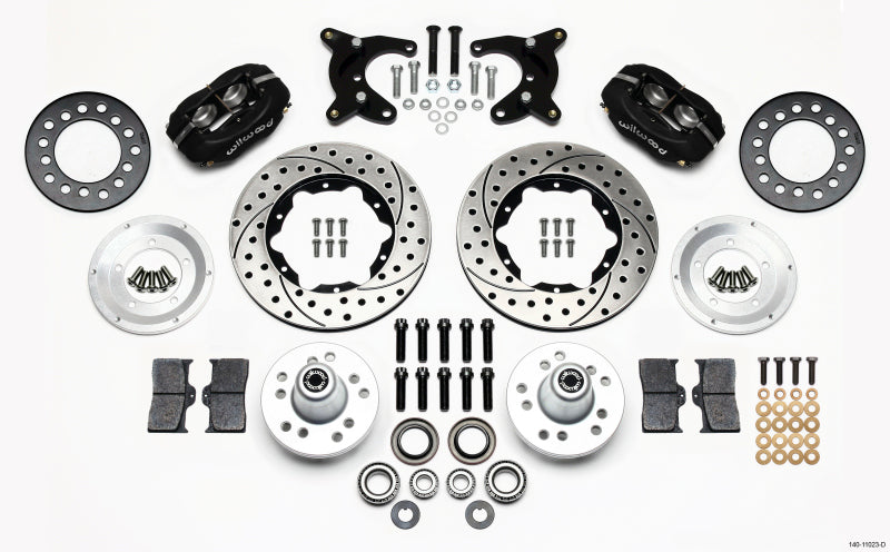 Wilwood Forged Dynalite Front Kit 11.00in Drilled 65-72 CDP A Body - 10in Drum for Dodge Dart and Plymouth Duster/Valiant - OneFastShop