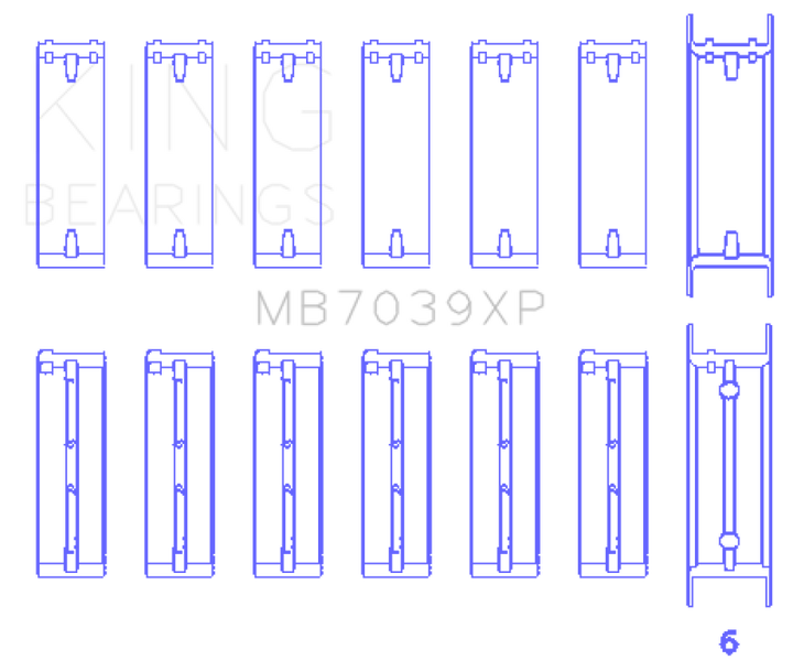 King Engine Bearings BMW M20/M50 2.0L/2.5L/2.7L Performance Main Bearing Set Size STDX