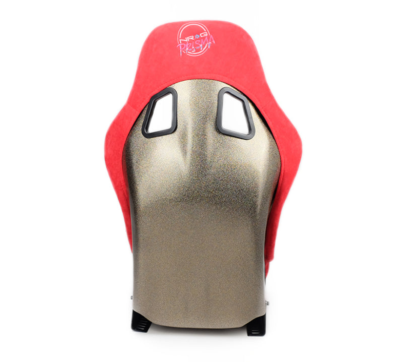 Nrg Frp Bucket Seat Ultra Edition Medium Red Alcantara Pearlized Back - OneFastShop