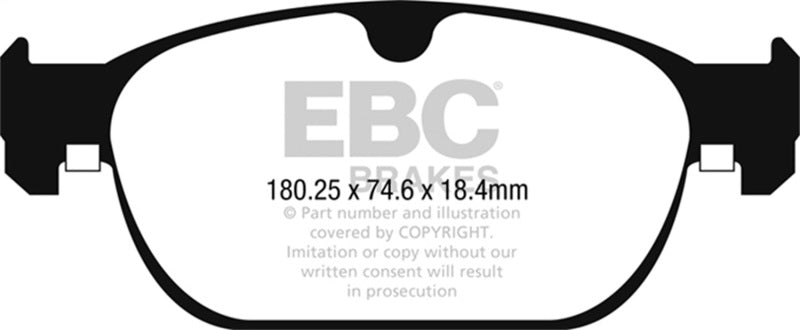 EBC Yellowstuff Front Brake Pads for 2016-2017 Volvo XC90