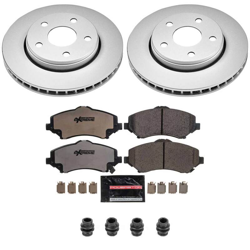 PowerStop Z36 Front Coated Brake Kit - Jeep Wrangler JK 2007-2018
