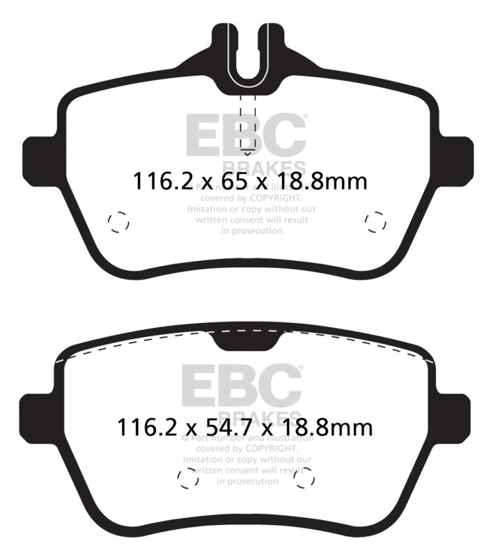 EBC Redstuff Rear Brake Pads for 14+ Mercedes-Benz S550 4.7 Twin Turbo - OneFastShop
