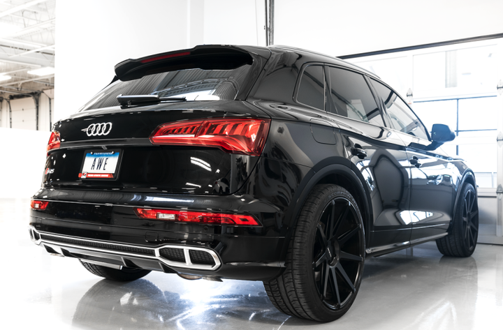 AWE Tuning Audi B9 SQ5 Non-Resonated Touring Edition Cat-Back Exhaust - No Tips (Turn Downs).