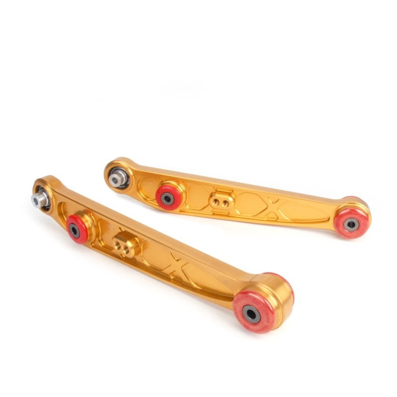 Skunk2 Racing Alpha Series Rear Lower Control Arm Set Gold for Honda Acura EG DC 1988-2001 Civic Integra