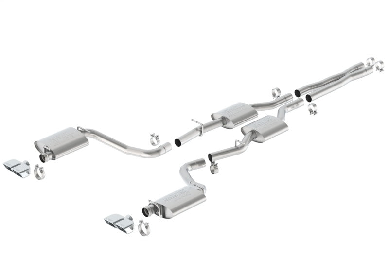 Borla ATAK Exhaust for 15-16 Dodge Challenger R/T 5.7L Dual Rectangle Angle Cut Dual Split Rear Exit - OneFastShop
