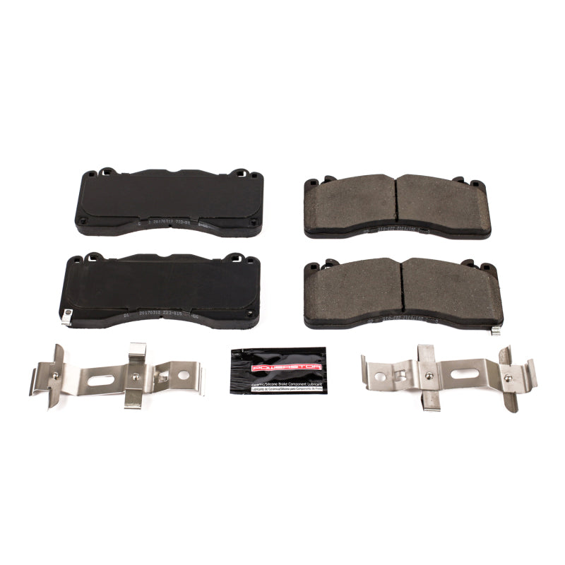 PowerStop Front Z23 Evolution Sport Brake Pads w/Hardware for 15-23 Ford Mustang EcoBoost GT Bullitt Mach 1 - OneFastShop