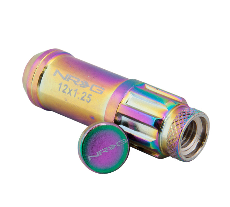 NRG 700 Series Steel Lug Nut Set 21 Pc with Locks & Lock Socket - Neochrome
