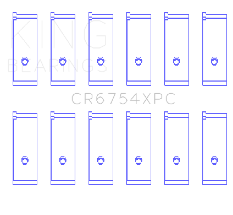 King Engine Bearings Performance Rod Bearing Set pMaxKote - Size STDX for Toyota 2JZGE/2JZGTE