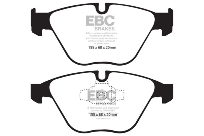 EBC Yellowstuff Front Brake Pads for 13+ BMW X1 2.0 Turbo (28i) - High Performance Street and Track Compatibility - OneFastShop