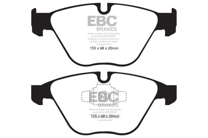 EBC Redstuff Front Brake Pads Low Dust 13 Plus BMW X1 20 Turbo 28i - OneFastShop