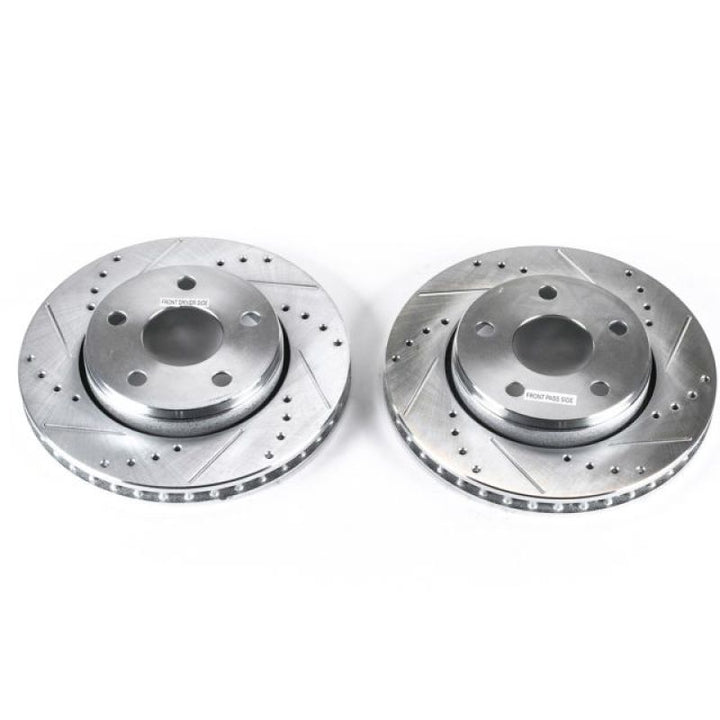 PowerStop Front Evolution Drilled & Slotted Rotors - Pair for 07-17 Jeep Wrangler - OneFastShop