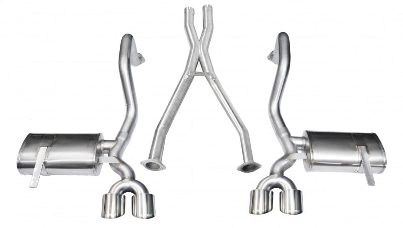 Corsa Xtreme Cat-Back Exhaust with X-Pipe - Chevrolet Corvette C5 Z06 5.7L 1997-2004 - Polished Tips