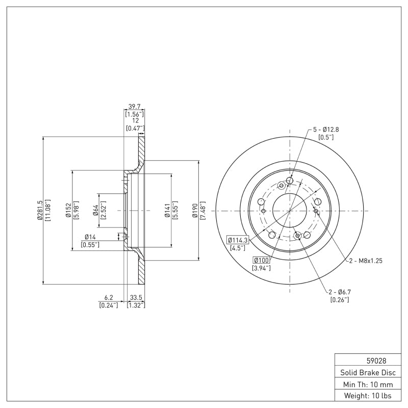 DFC 00-09 Honda S2000 Rear Brake Rotor DFC 00-09 Honda S2000 Rear Brake Rotor